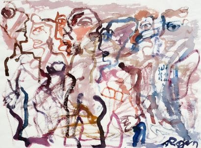 Aurel COJAN (1914-2005)
Scène de rue
Aquarelle...