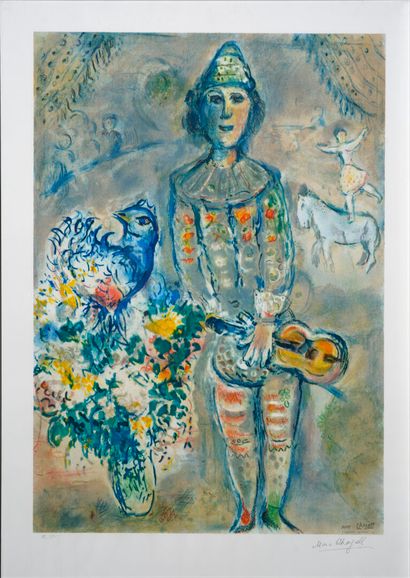 Marc CHAGALL (1887-1985)
Large circus figure.
Justified...