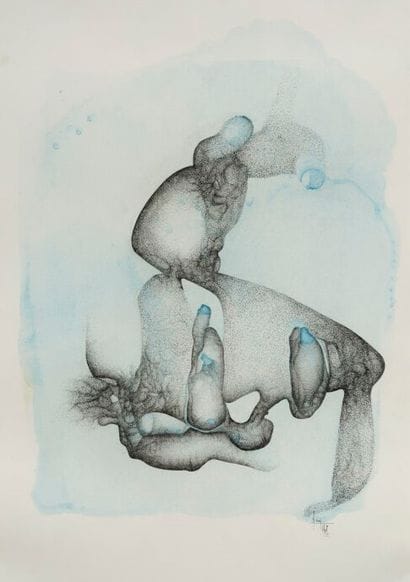Fred DEUX (1924-2015)
Sperme bleu, 1962
Encre...