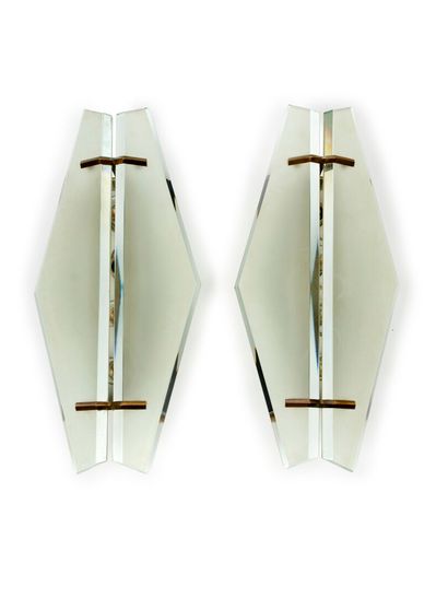 Max INGRAND (1908-1969) & FONTANA ARTE Éditeur.
Pair...