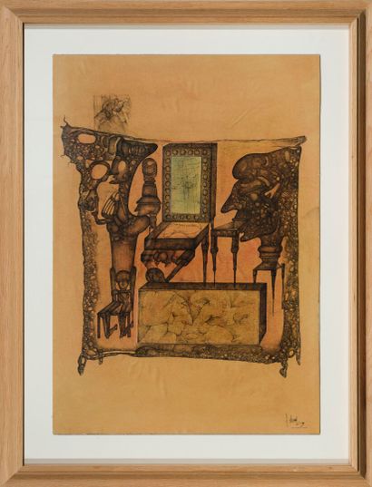 Fred DEUX (1924-2015)
Le placard, 1969
Encre...