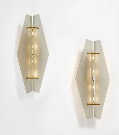 Max INGRAND (1908-1969) & FONTANA ARTE Éditeur.
Pair...