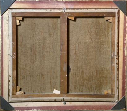 Ecole française circa 1900
Huile sur toile
Monogrammée...