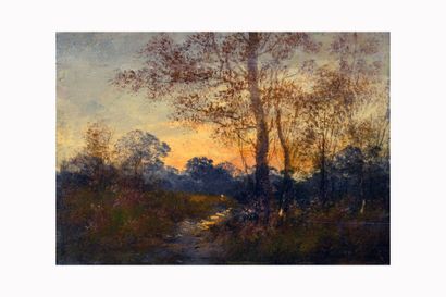 Étienne DUVAL (1824-1914) 
Lisière de forêt...