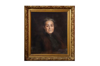 Ecole du XIXe siècle, 
Portrait de femme,...
