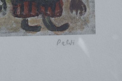 PALVI (XXe)
Trois personnages
Lithographie...
