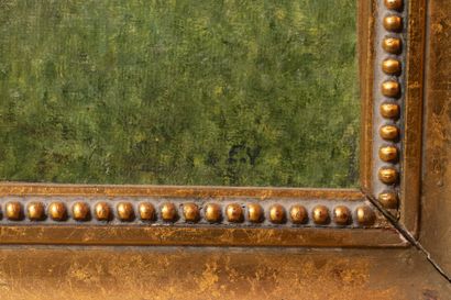 Ecole française circa 1900
Huile sur toile
Monogrammée...