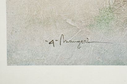 Alferio MAUGERI (1933) 
Paysage hivernal
Lithographie
Signée...