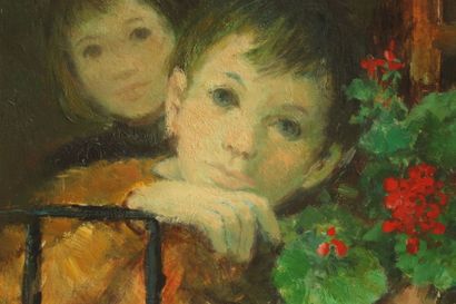 François BATET (1921-2015)
Portraits d'enfants
Huile...