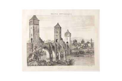 Réunion de 19 gravures dont la France illustrée...