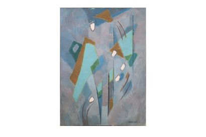 Albert COSTE (1896-1985)
L'oiseau bleu 
Huile...
