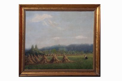 Ecole française circa 1900
Huile sur toile
Monogrammée...