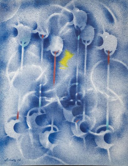 Gilbert LISKENNE (1929-2005)
Nuances de bleus
Huile...