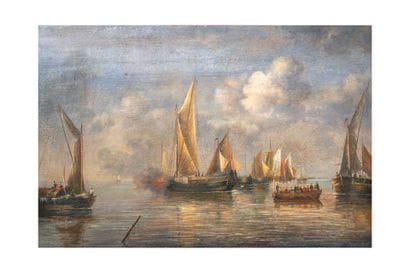 Ecole française (XIX)
Marine
Huile sur toile...