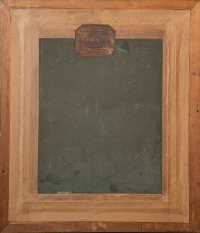 Ecole française, circa 1900
Portrait d'élégante
Fusain...
