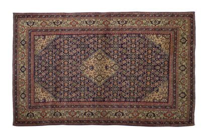 TABRIZ Rug
Iran. ca. 1940. 
Wool pile on...