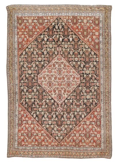 Très fin et ancien tapis SENNEH 
Nord-Ouest...