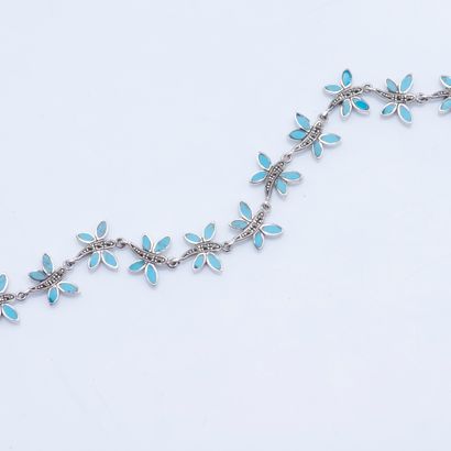Bracelet en argent (925 millièmes) composé...