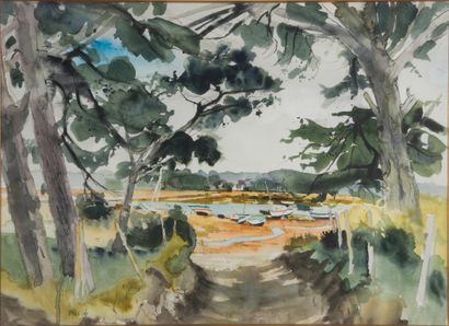 Michel KING (1930-),
Chemin de la mer

Aquarelle...