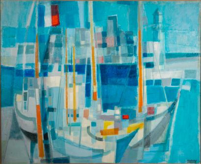 Jean CLUSEAU LANAUVE (1914-1997),
Les yachts

Huile...