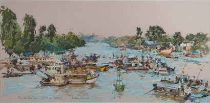 Delta du Mékong

Aquarelle et gouache signée...