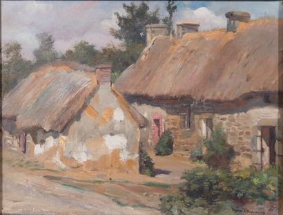 Raymond DESVARREUX (1876-1961),
Vue de village...