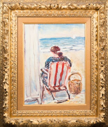 Jean-Jacques RENE (1943-),
Femme sur la plage

Huile...