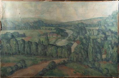 Ecole moderne,

Paysage

Huile sur toile...