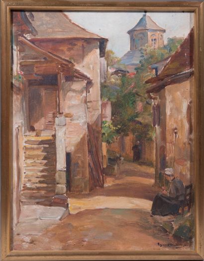 Raymond DESVARREUX (1876-1961),
Vue de village...