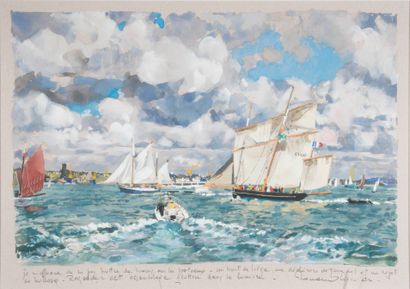 Port de Brest

Gouache et aquarelle, signature...