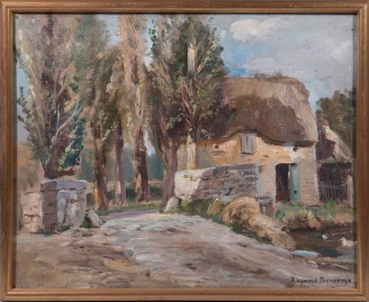 Raymond DESVARREUX (1876-1961),
Vue de village...