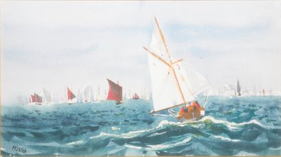 Michel KING (1930-),
Régate à Brest

Aquarelle...