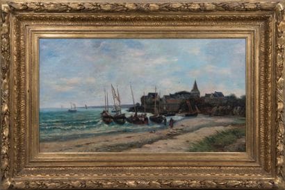 MORET,
Plage bretonne

Huile sur toile signée...