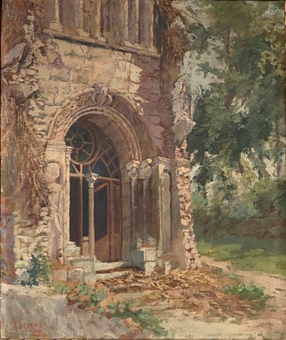 Lot comprenant : 

- Paysage, huile sur panneau,...