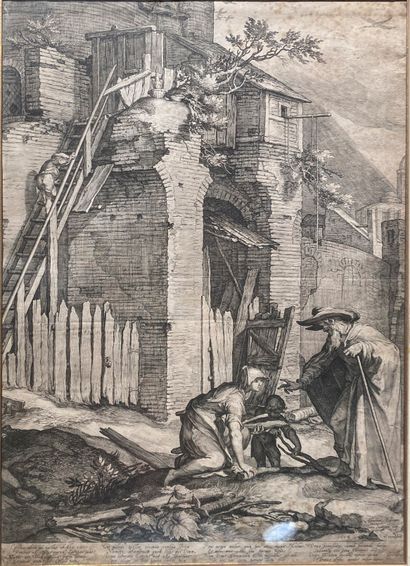 Lot comprenant :

- Inverness, gravure en...