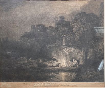 Lot comprenant :

- Inverness, gravure en...