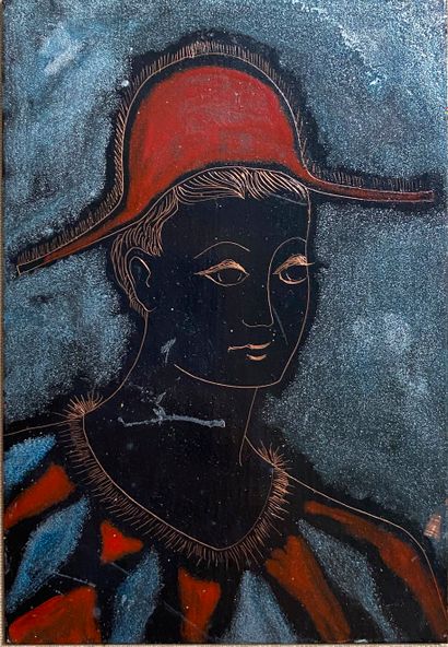 Lot comprenant : 

- Arlequin, technique...