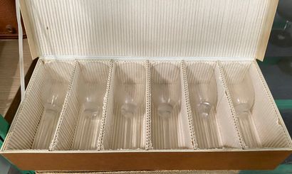 LALIQUE,

12 coupes à champagne modèle 
