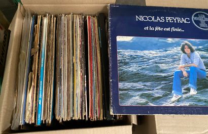 Trois cartons de vinyles (33, 45 et 78 t...