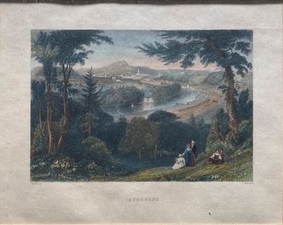 Lot comprenant :

- Inverness, gravure en...