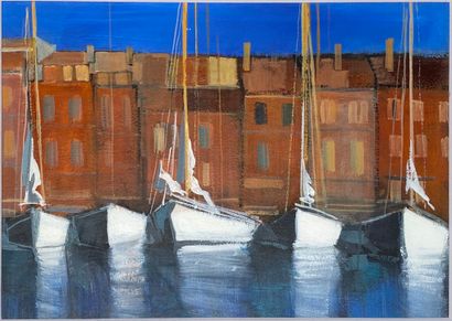 Ecole française contemporaine,

Vue de port

Acrylique...