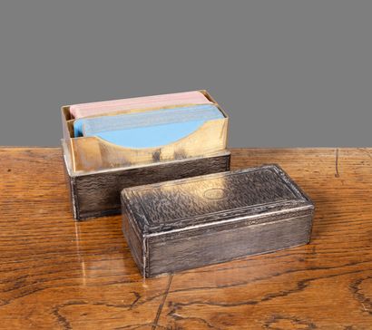 Porte cartes à jouer en argent (925 millièmes)...