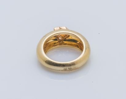 Bague jonc bombé en or jaune 18 carats (750...