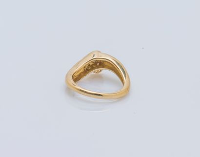 Bague en or jaune 18 carats (750 ‰) ornée...