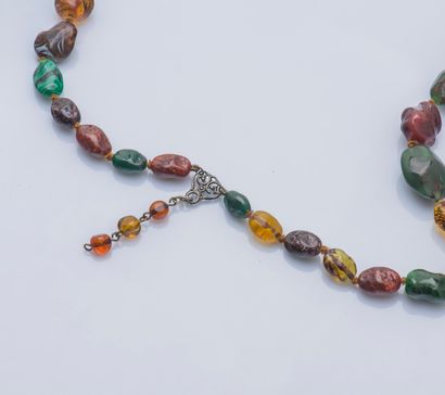 Collier double rang de berlingots en pâte...