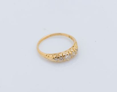 Bague jarretière en or gris 18 carats (750...
