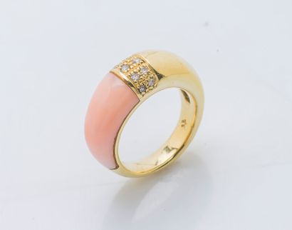 Bague jonc bombée en or jaune 18 carats (750...