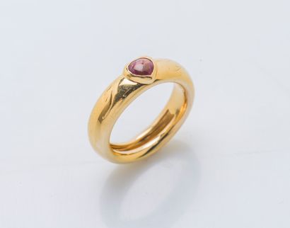 Bague jonc bombé en or jaune 18 carats (750...