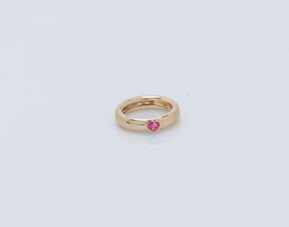Bague jonc bombé en or jaune 18 carats (750...