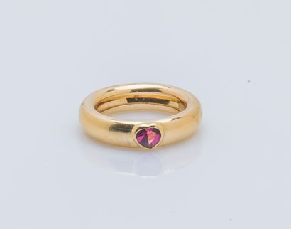 Bague jonc bombé en or jaune 18 carats (750...